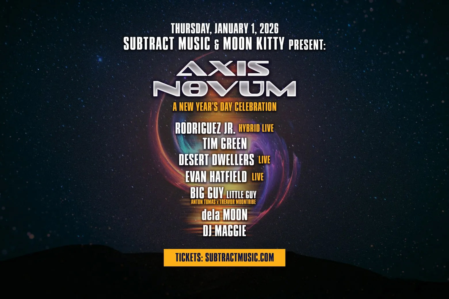 Axis Novum – A New Year's Day Celebration flyer